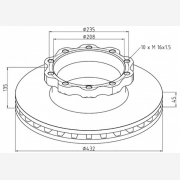 ΔΙΣΚΟΠΛΑΚΑ MAN [432X45X135] TGA R