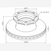 ΔΙΣΚΟΠΛΑΚΑ MAN-MERCEDES [330X129,5X34]