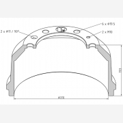 ΤΑΜΠΟΥΡΟ IVECO 310X125/205mm