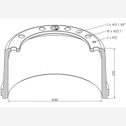 ΤΑΜΠΟΥΡΟ IVECO 381x178/235mm