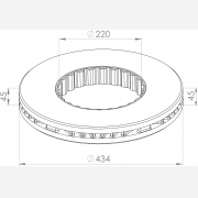 ΔΙΣΚΟΠΛΑΚΑ VOLVO - KIT [434X235X45] ΑΕΡΙΖΟΜΕΝΗ