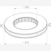ΔΙΣΚΟΠΛΑΚΑ VOLVO - KIT[410X220X45] ΣΥΜΠΑΓΗ