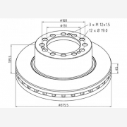 ΔΙΣΚΟΠΛΑΚΑ SAF [375X139.5X45/12H]