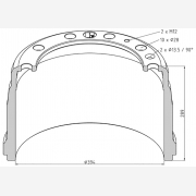 ΤΑΜΠΟΥΡΟ VOLVO 394x200/290mm F12 ΟΠ.