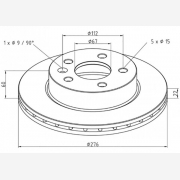 ΔΙΣΚΟΠΛΑΚΑ MERCEDES [276X60X22]