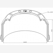 ΤΑΜΠΟΥΡΟ BPW 420x180/246mm 10X23