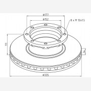 ΔΙΣΚΟΠΛΑΚΑ MERCEDES [335Χ111Χ34]