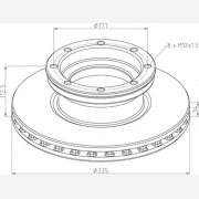 ΔΙΣΚΟΠΛΑΚΑ MERCEDES [335Χ112.5Χ34]