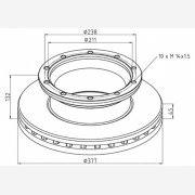 ΔΙΣΚΟΠΛΑΚΑ MERCEDES [377X132X45]