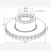ΔΙΣΚΟΠΛΑΚΑ MERCEDES [377X45X134]