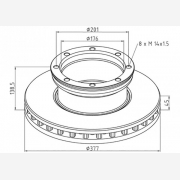 ΔΙΣΚΟΠΛΑΚΑ MERCEDES [377X45X138.5]R