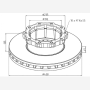 ΔΙΣΚΟΠΛΑΚΑ MERCEDES [438Χ135Χ45]