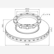 ΔΙΣΚΟΠΛΑΚΑ IVECO [436X139X45]