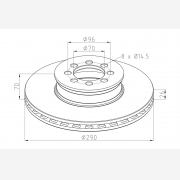 ΔΙΣΚΟΠΛΑΚΑ MERCEDES [290X70X26]