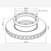 ΔΙΣΚΟΠΛΑΚΑ MERCEDES [430Χ132.5X45]