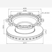 ΔΙΣΚΟΠΛΑΚΑ BPW [377x159,5x45]