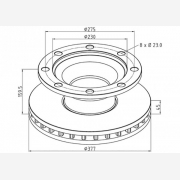 ΔΙΣΚΟΠΛΑΚΑ BPW [377Χ159.5X45/8Q]