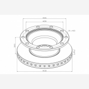 ΔΙΣΚΟΠΛΑΚΑ BPW [430X159,5X45/17]