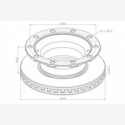ΔΙΣΚΟΠΛΑΚΑ BPW [430Χ159.5X45]