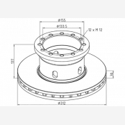 ΔΙΣΚΟΠΛΑΚΑ DAF [312X137X30]