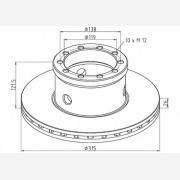 ΔΙΣΚΟΠΛΑΚΑ DAF [315X121.x26]