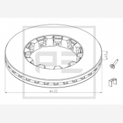 ΔΙΣΚΟΠΛΑΚΑ DAF-KIT [432X45X12] +005058500