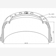 ΤΑΜΠΟΥΡΟ ΜERCEDES 410x140/218mm ΕΜ.303