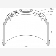 ΤΑΜΠΟΥΡΟ ΜERCEDES 410x220/306mm ΟΠΙΣΘΙΟ