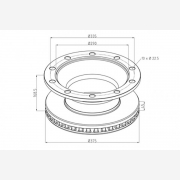 ΔΙΣΚΟΠΛΑΚΑ SCHMITZ  [375X168,5X 45/17,5]