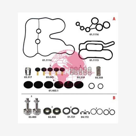 ΣΕΤ ΒΑΛΒΙΔΑΣ ΔΙΑΝΟΜΕΑ  ΞΗΡΑΝΤΗΡΑ KNORR DAF XF106 EURO6