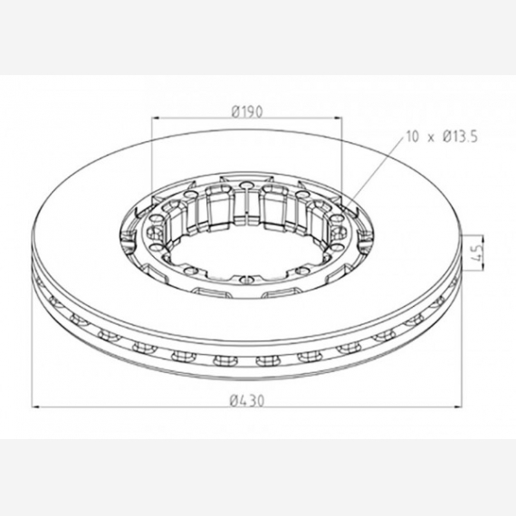ΔΙΣΚΟΠΛΑΚΑ SAF [430x48x45]ΙΝΤ ΒΙΔΕΣ