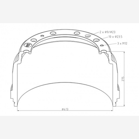 ΤΑΜΠΟΥΡΟ SCANIA 413x200/274mm