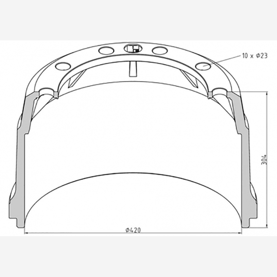 ΤΑΜΠΟΥΡΟ SAF 420x200/304mm 10Χ23