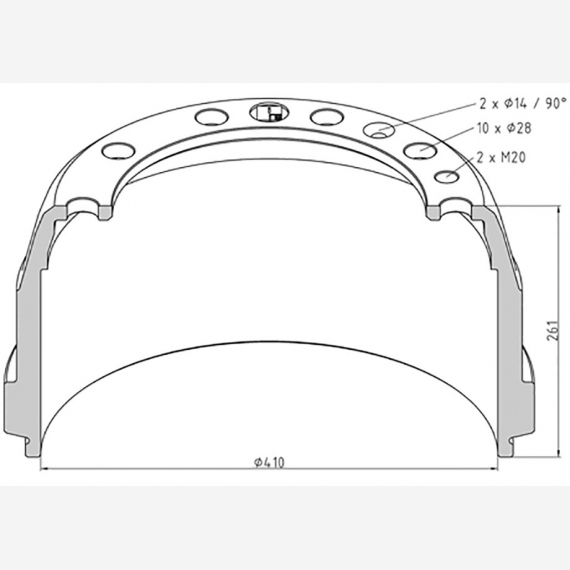 ΤΑΜΠΟΥΡΟ VOL 410x175/261mm ΕΜ