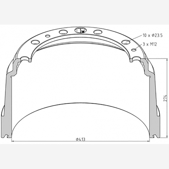 ΤΑΜΠΟΥΡΟ SCANIA 413x200/274mm ΟΠ.