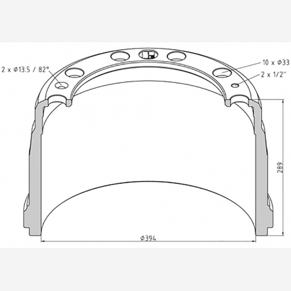 ΤΑΜΠΟΥΡΟ VOLVO 394x200/289mm F89 ΟΠ.