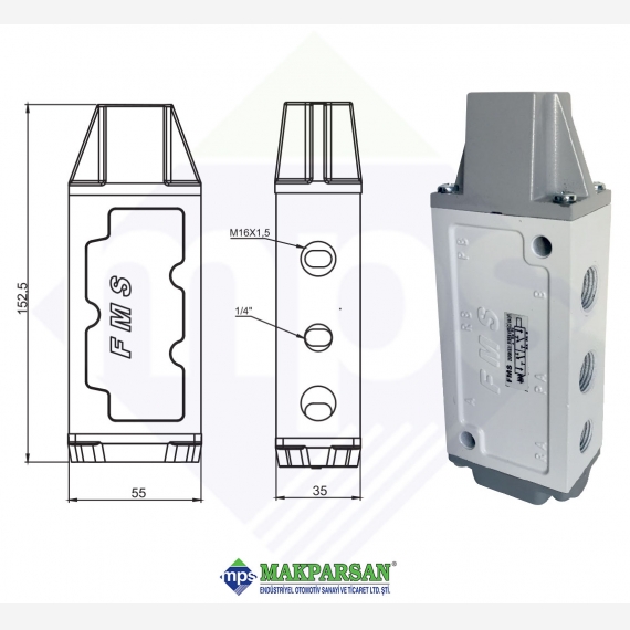 ΒΑΛΒΙΔΑ ΠΛΑΚΕΤΑ 3ΟΥ ΑΞΟΝΑ 16X1.5
