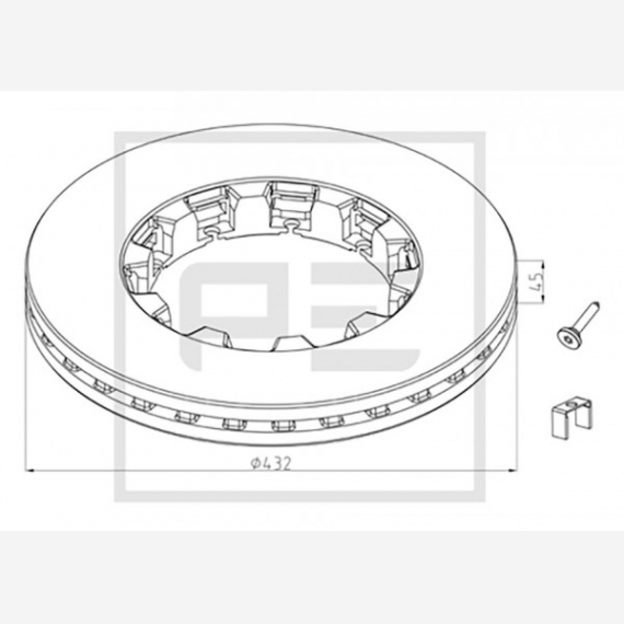 ΔΙΣΚΟΠΛΑΚΑ DAF-KIT [432X45X12] +005058500
