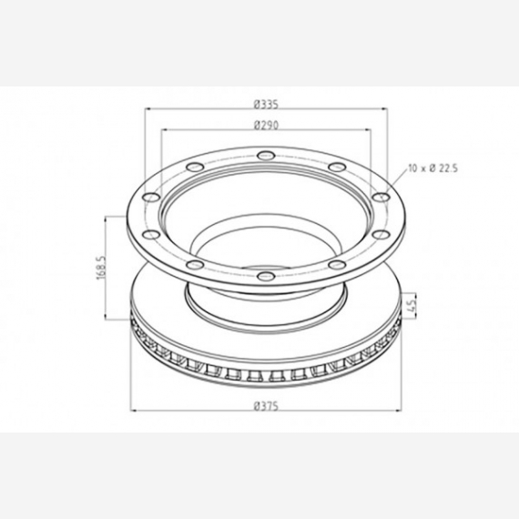 ΔΙΣΚΟΠΛΑΚΑ SCHMITZ  [375X168,5X 45/17,5]