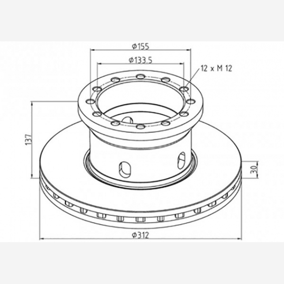 ΔΙΣΚΟΠΛΑΚΑ DAF [312X137X30]