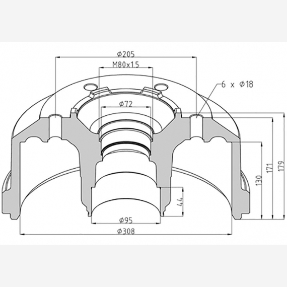 ΤΑΜΠΟΥΡΟ ΜΒ 308x122/171mm 814 ΕΜ.33111