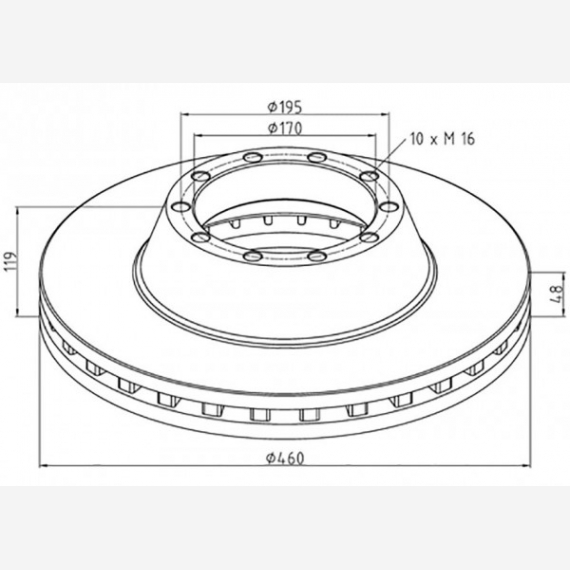 ΔΙΣΚΟΠΛΑΚΑ DAF [460X119X48]