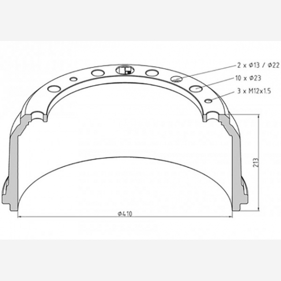 ΤΑΜΠΟΥΡΟ ΜERCEDES 418x140/238mm ΕΜ.ΥΔΡ.