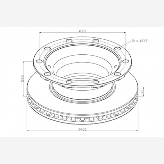 ΔΙΣΚΟΠΛΑΚΑ BPW [430Χ159.5X45]