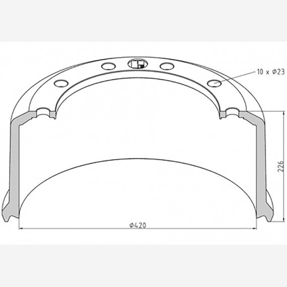 ΤΑΜΠΟΥΡΟ BPW 420x180/226mm 10X23