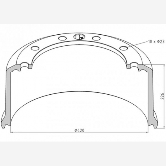 ΤΑΜΠΟΥΡΟ BPW 420x180/226mm ECO