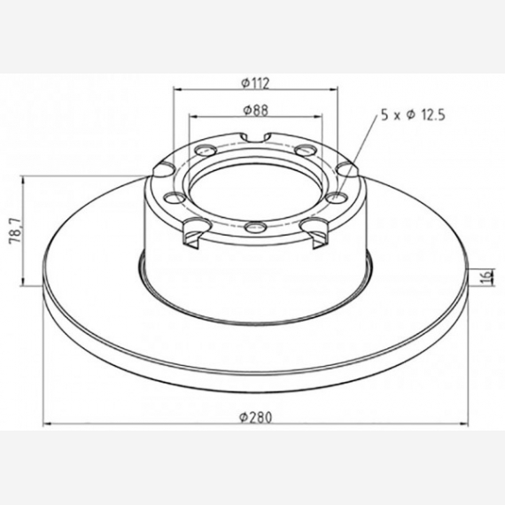 ΔΙΣΚΟΠΛΑΚΑ MERCEDES [280Χ78.7Χ16]