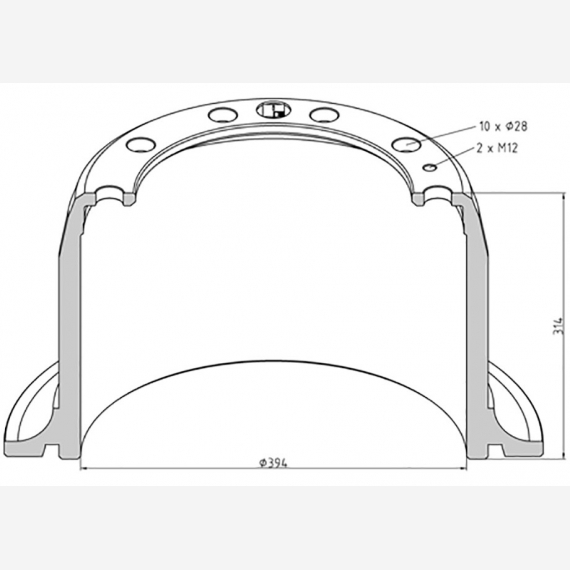 ΤΑΜΠΟΥΡΟ VOLVO 394x254/314mm F12 ΙΝΤ.ΟΠ.