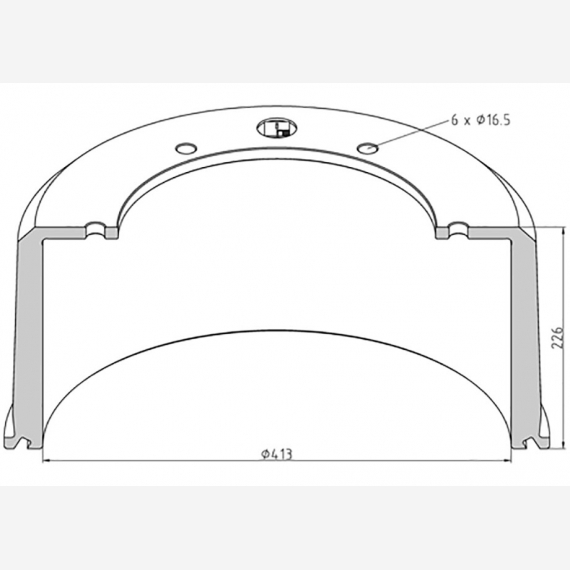 ΤΑΜΠΟΥΡΟ SCANIA 413x200/226mm ΟΠ.