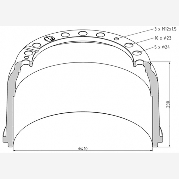 ΤΑΜΠΟΥΡΟ ΜΒ 410x160/290mm ΟΠ.